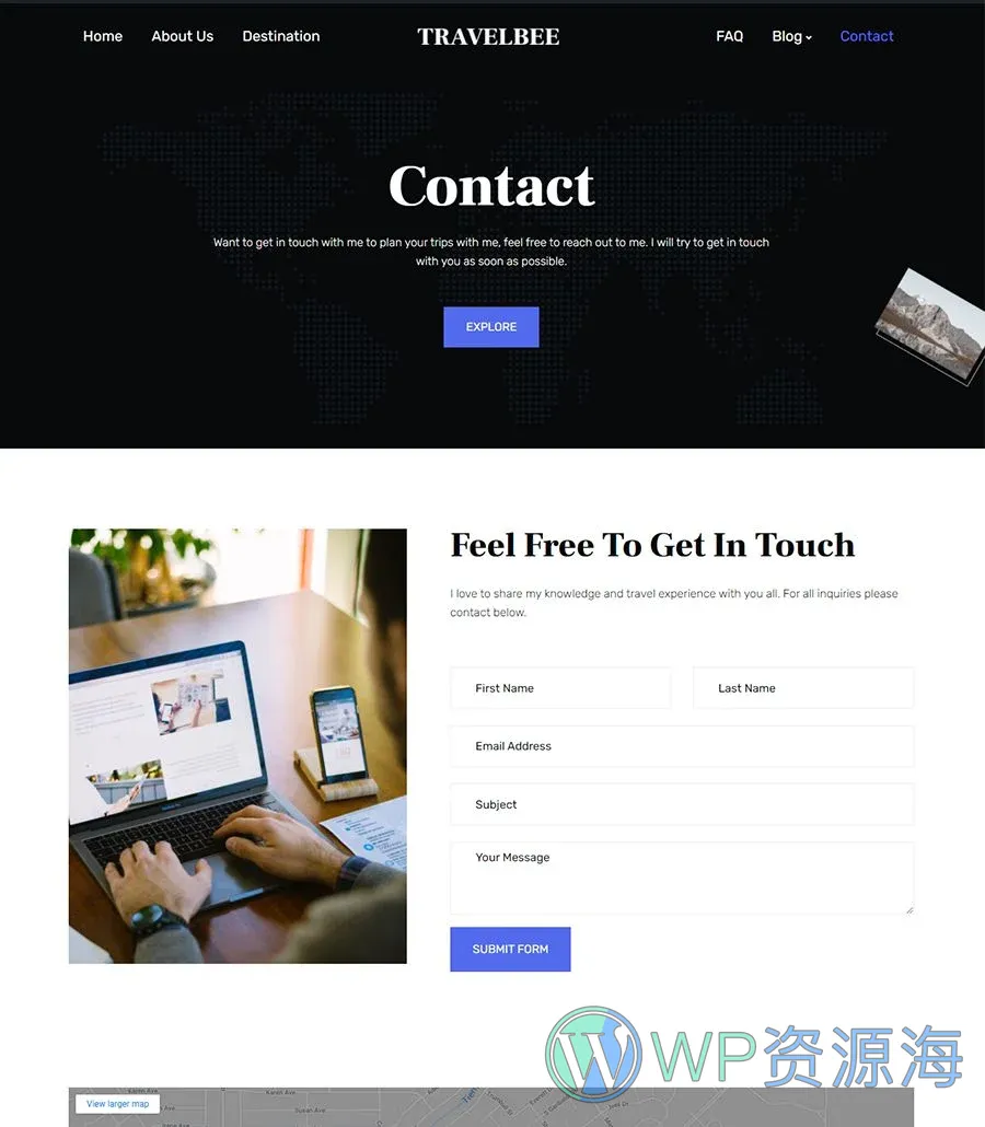 TravelBee Contact Page