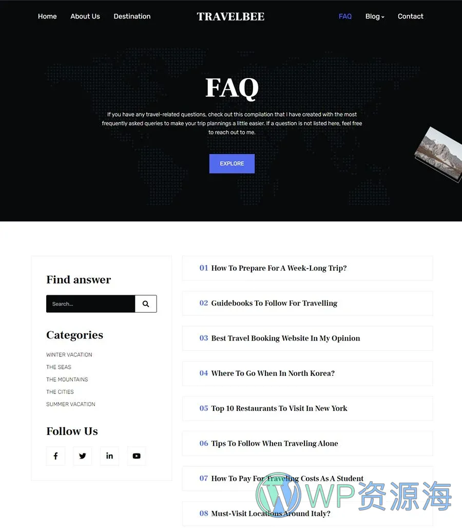 TravelBee FAQ Page