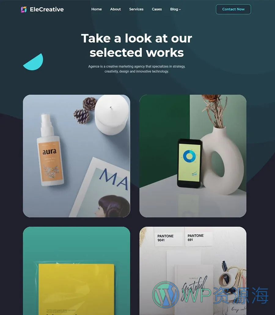 创意机构Elementor网站模板_一键导入快速建站插图6-WP资源海 EleCreative Cases Page