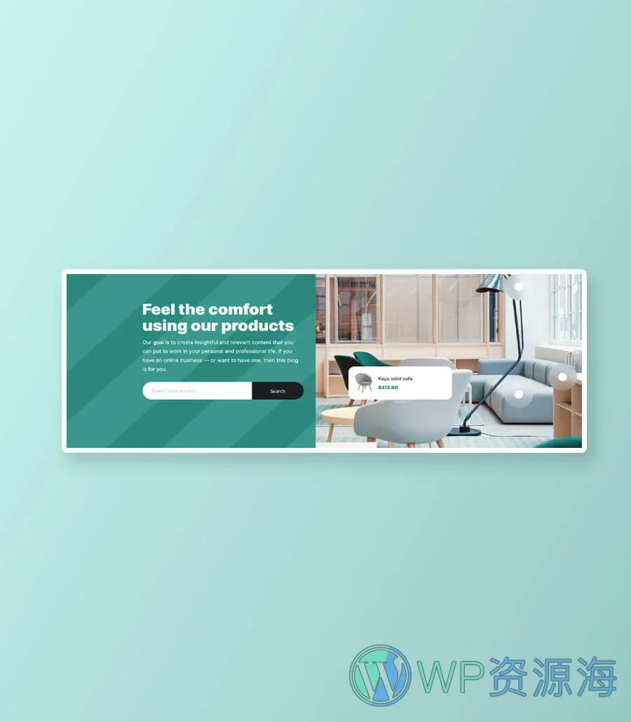 零售商店Gutenberg网站模板_一键导入快速建站插图8-WP资源海 RetailHut Hero Section For Gutenberg