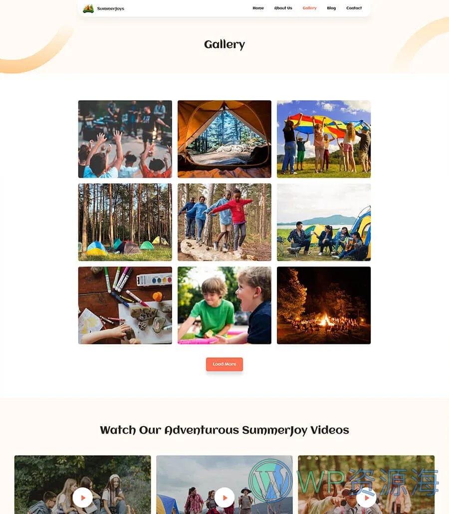 SummerJoy Gallery Page For Gutenberg