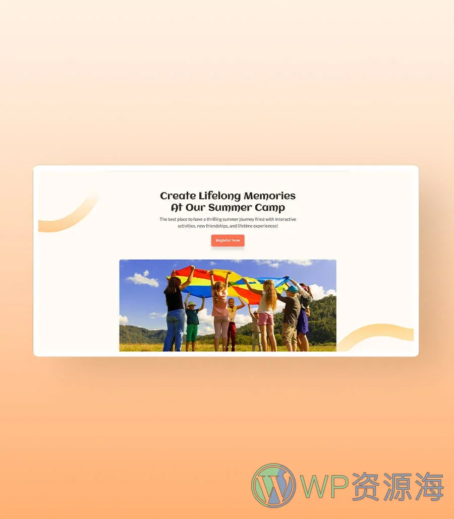 SummerJoy Hero Section For Gutenberg