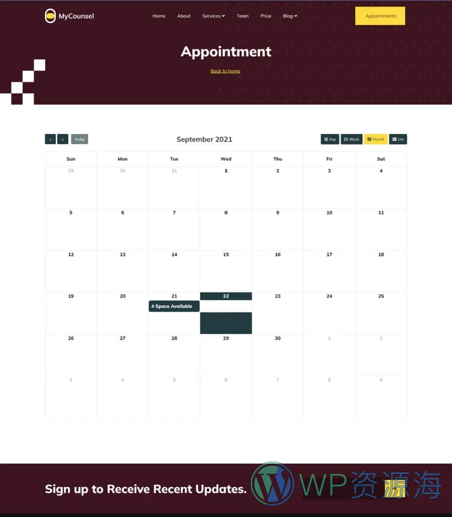 心理学咨询Elementor网站模板_一键导入快速建站插图9-WP资源海 MyCounsel Appointment Page