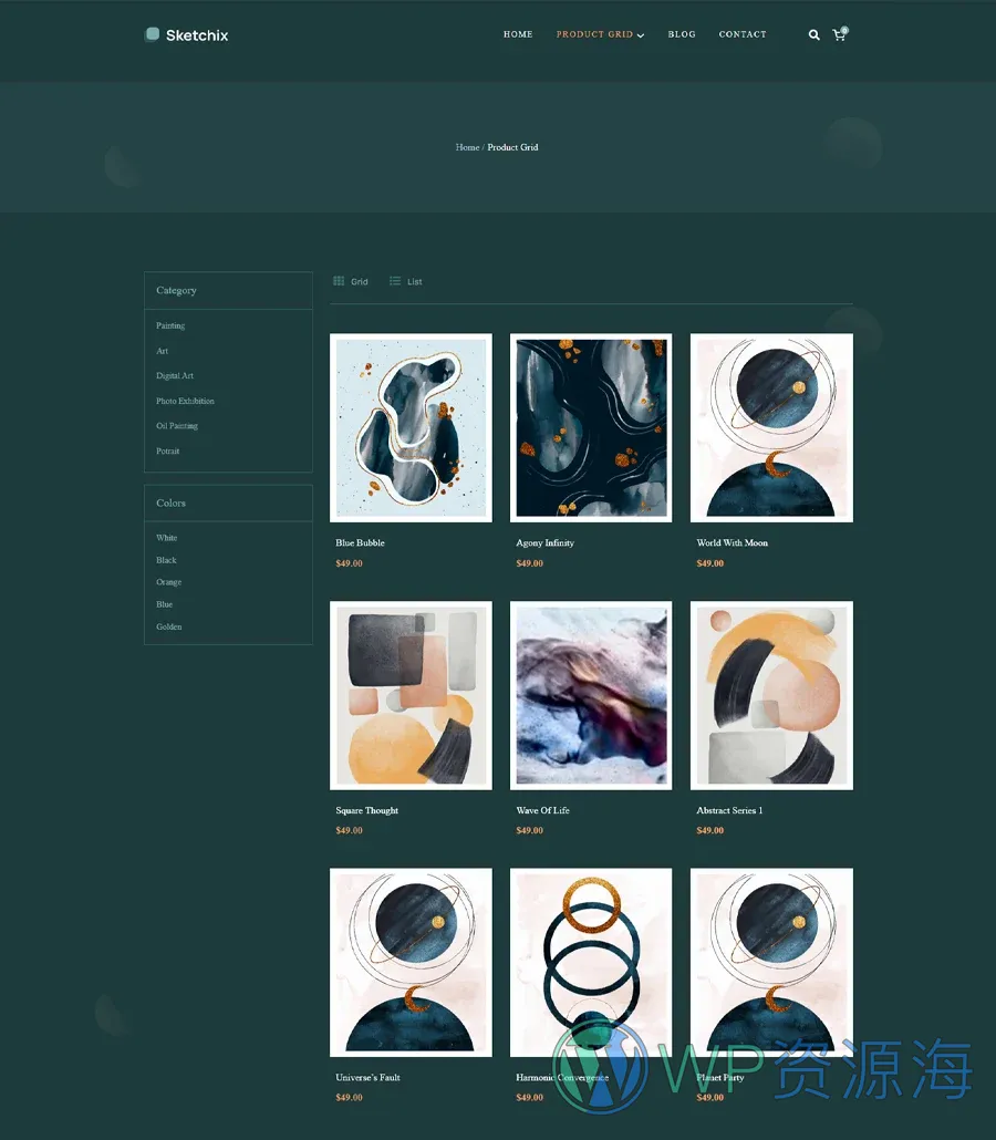 Sketchix Product Grid Page For Gutenberg