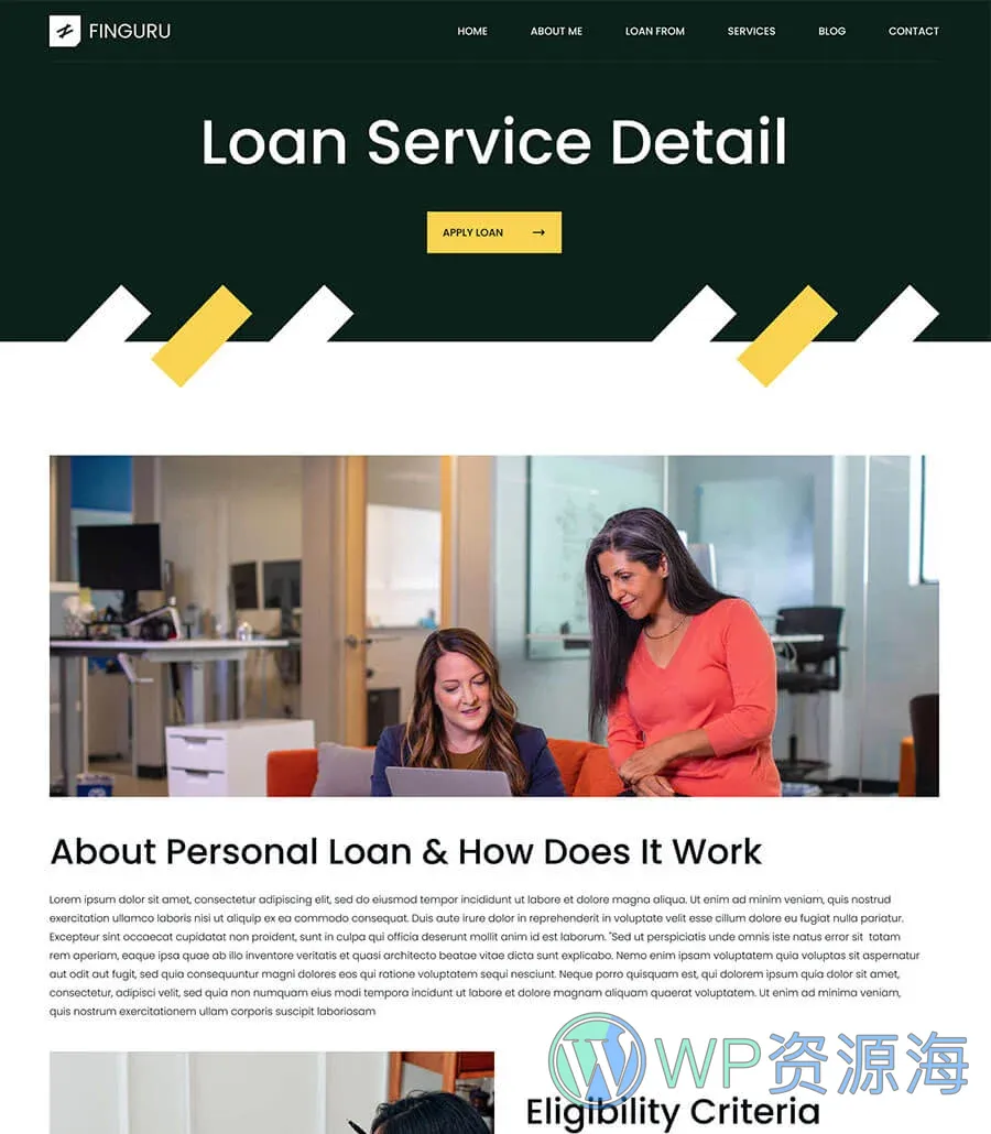 FinGuru Service Details Page