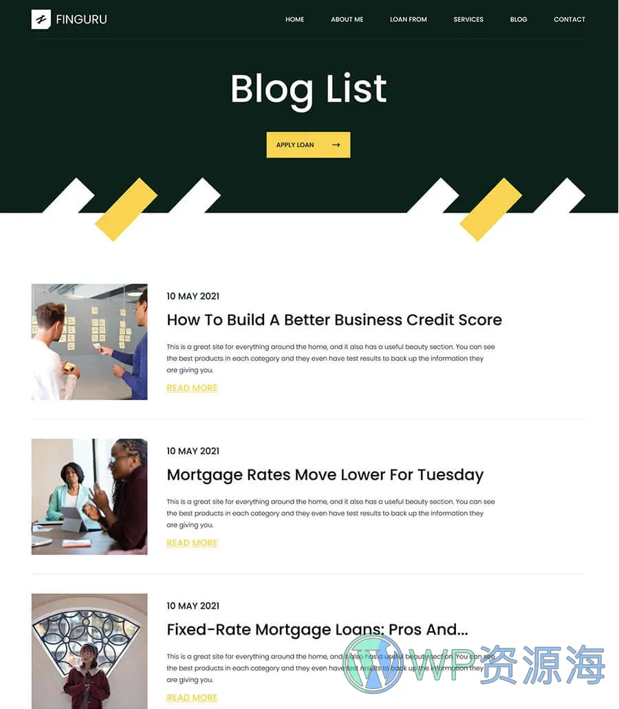 FinGuru Blog Page
