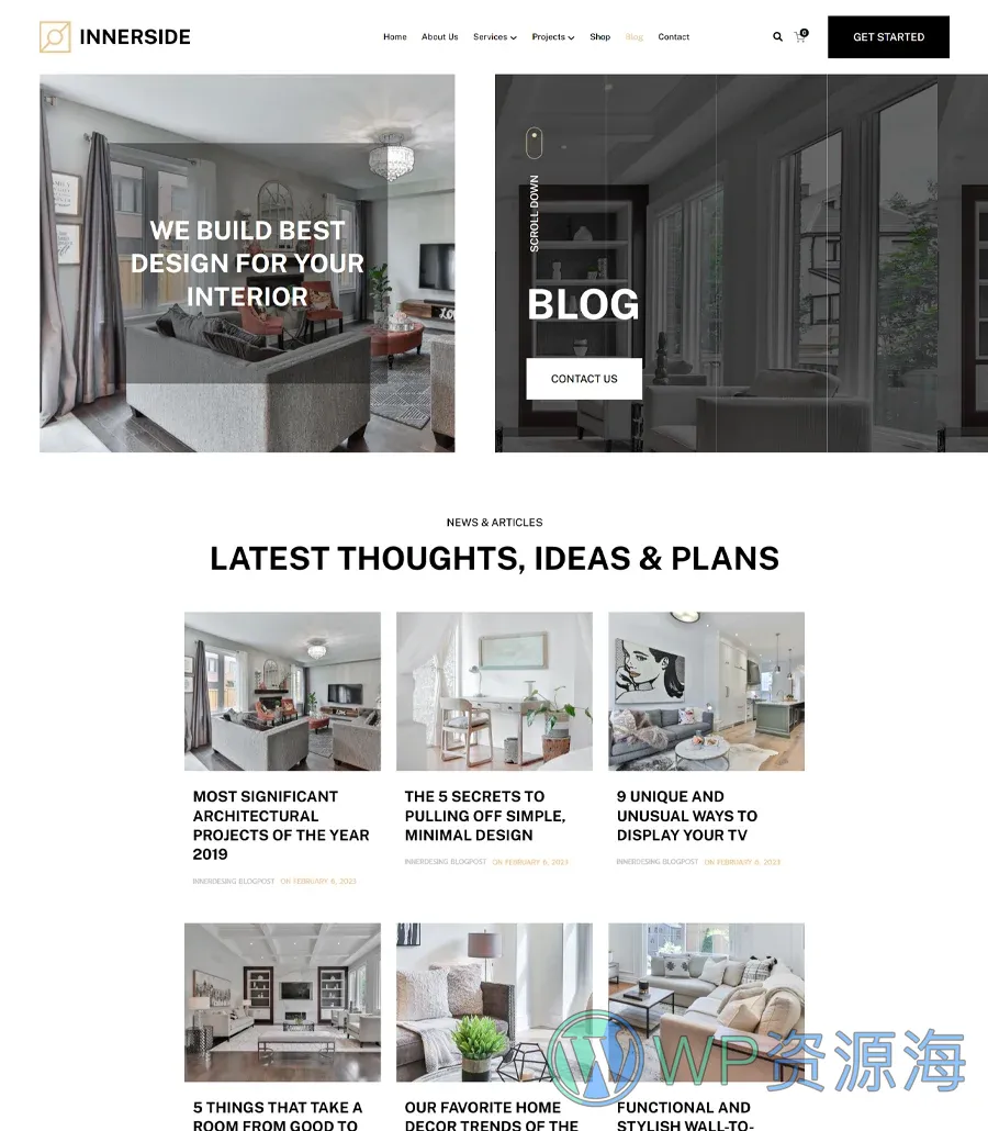 InnerSide Blog Page For Gutenberg