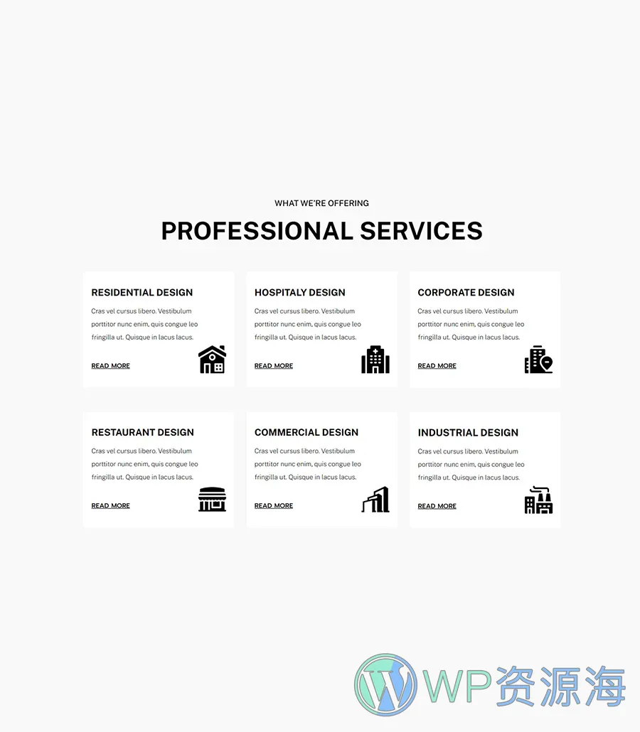 InnerSide Services Section For Gutenberg