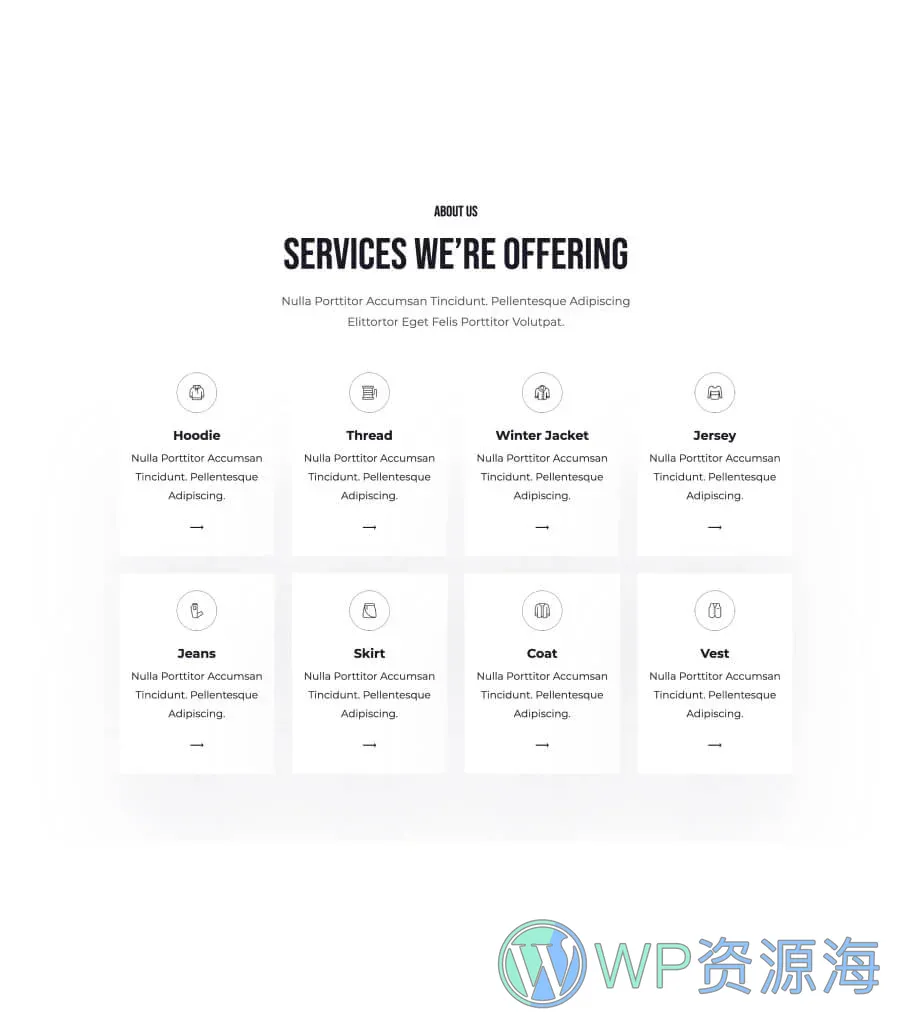 采购站Gutenberg网站模板_一键导入快速建站插图8-WP资源海 Runway Services Section For Gutenberg