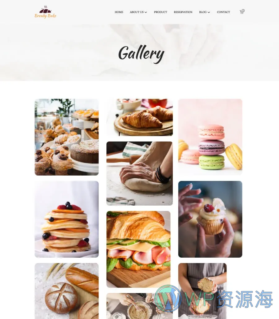 烘焙Gutenberg网站模板_一键导入快速建站插图7-WP资源海 Bready Bake Gallery Page For Gutenberg