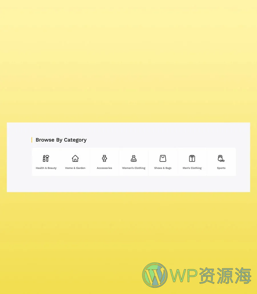 多商户电商Gutenberg网站模板_一键导入快速建站插图9-WP资源海 Bazar Product Categories Section For Gutenberg