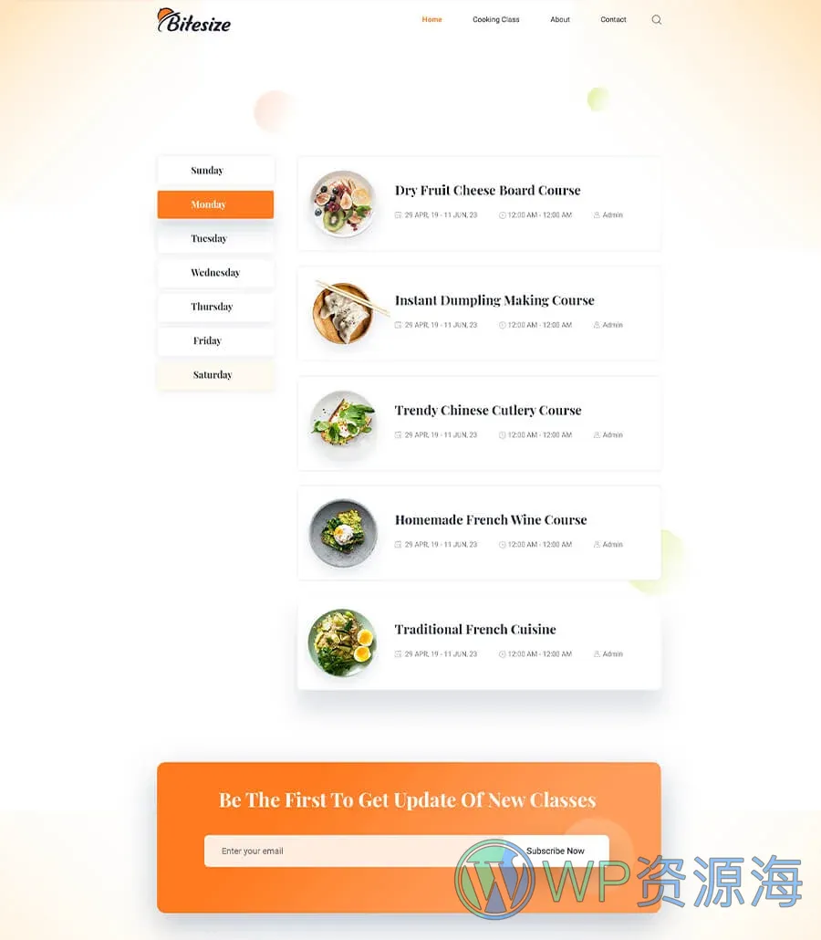 Bitesize Schedule Page