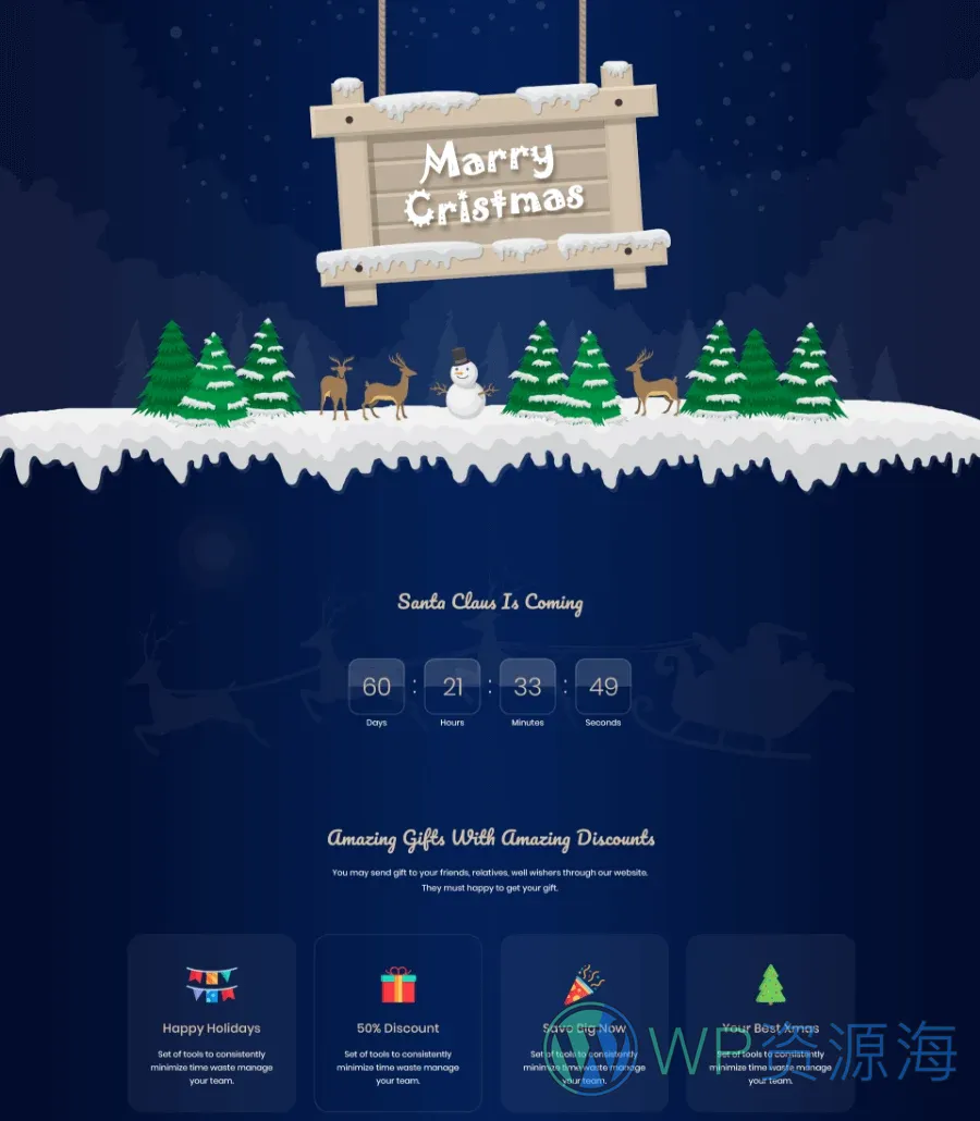 Christmasly Christmas Header Section