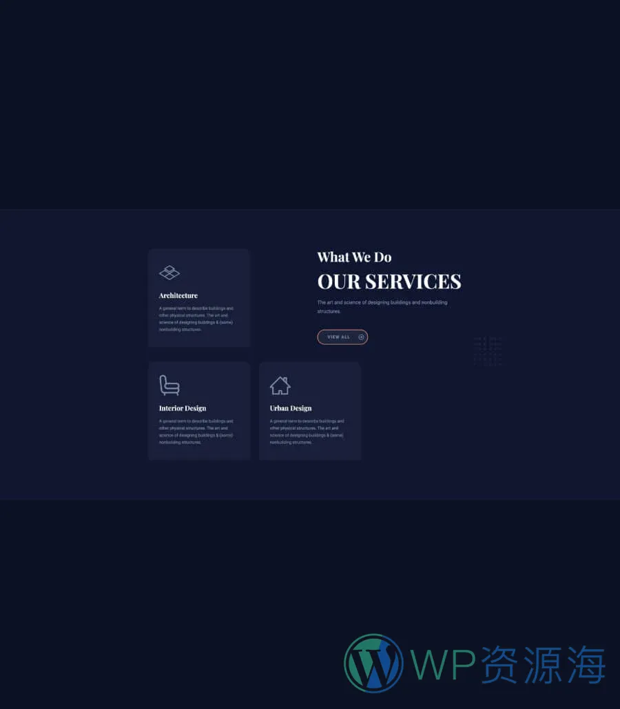 家具商城 一键速建Gutenberg网站模板_一键导入快速建站插图9-WP资源海 Woodie Services Section For Gutenberg