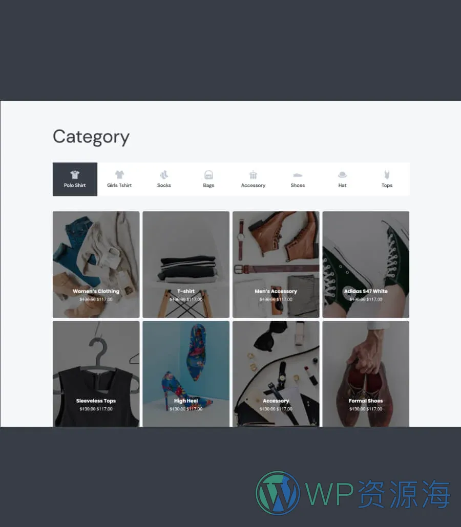 EleShoply Products by Category Section For Gutenberg