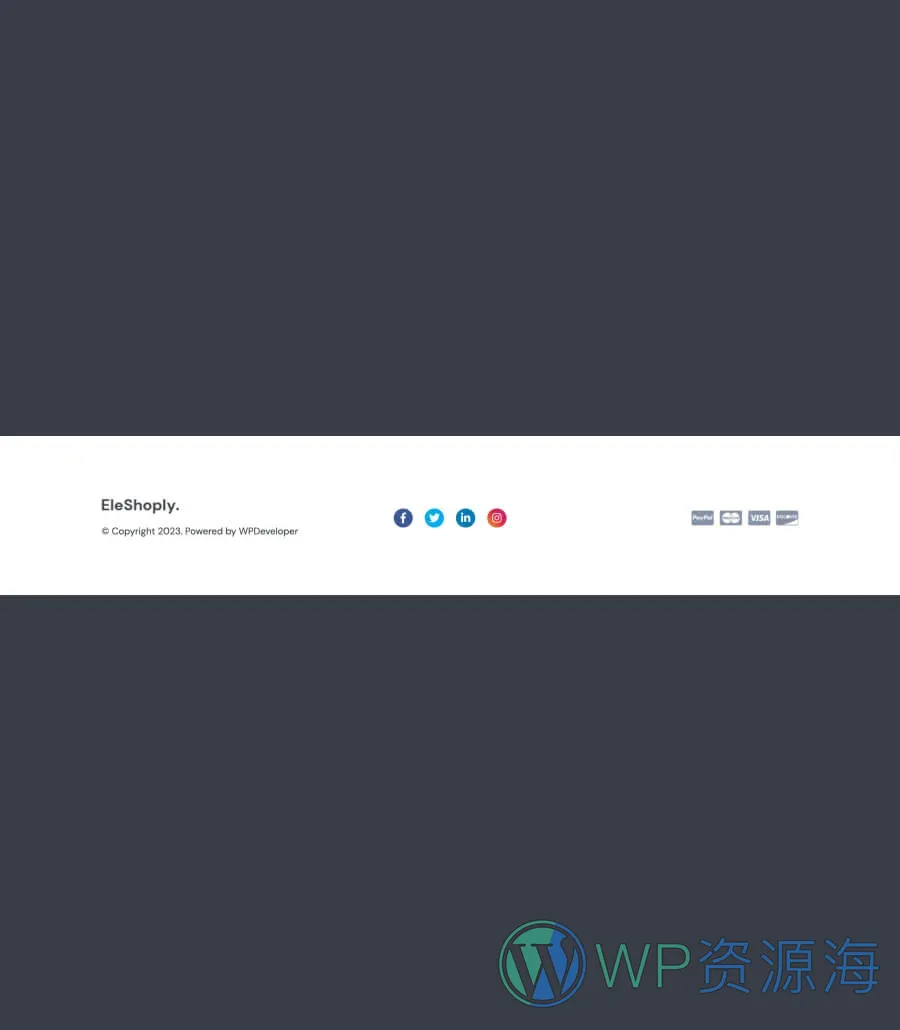 EleShoply Footer Section For Gutenberg