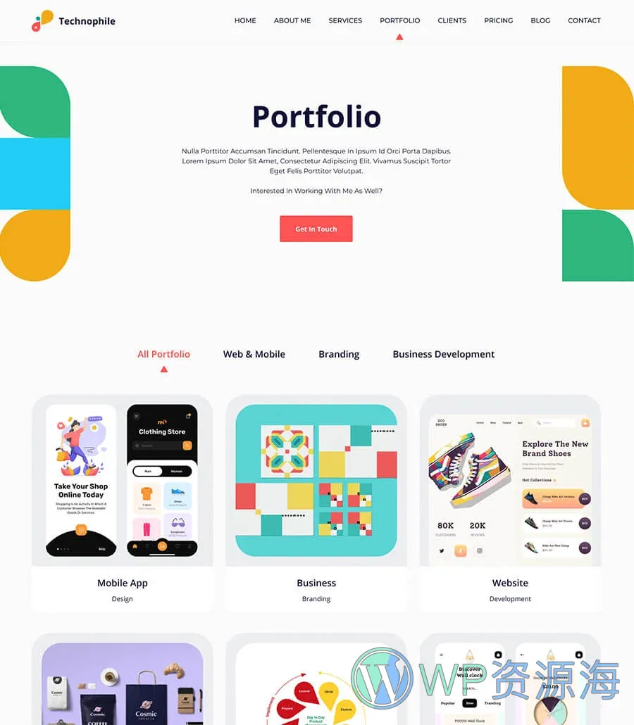 Technophile Portfolio Page