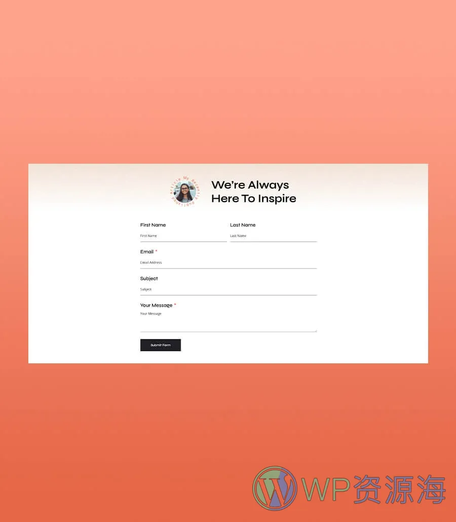 SheNetwork Contact Section For Gutenberg