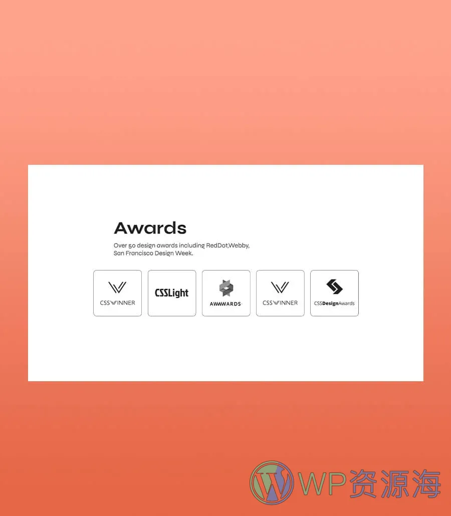 SheNetwork Awards Section For Gutenberg