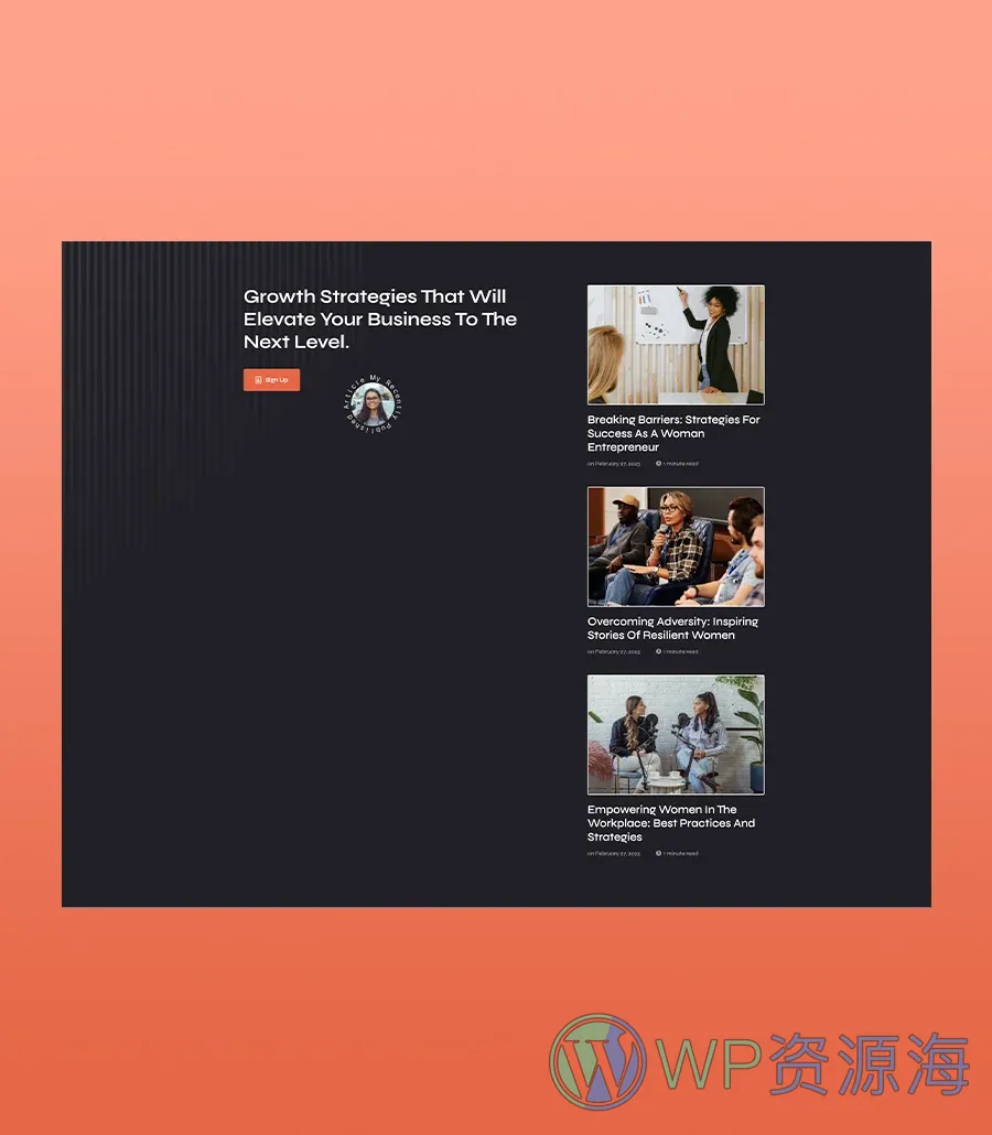 SheNetwork Blog Section For Gutenberg