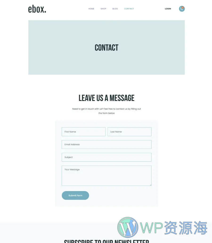Ebox Contact Page For Guteberg