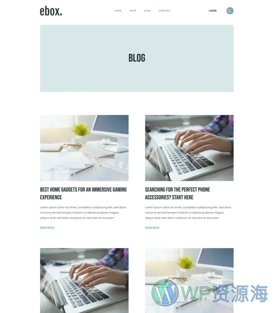 Ebox Blog Page For Gutenberg