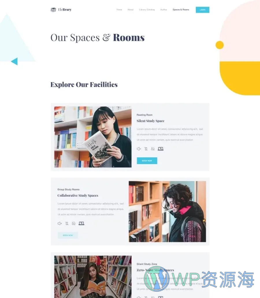 EleBrary Spaces Page