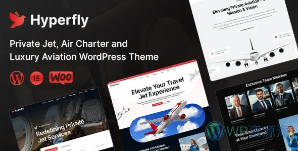 HyperFly 私人飞机包机豪华航空服务 WordPress 主题插图-WP资源海 HyperFly - Private Jet Charter & Aviation WordPress Theme - Business Corporate