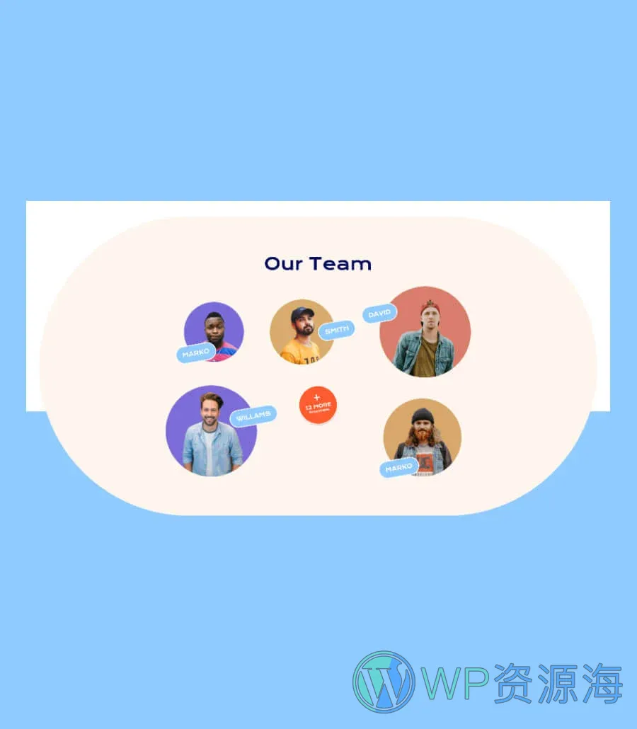 宠物领养服务Gutenberg网站模板_一键导入快速建站插图8-WP资源海 TigglyPuff Team Section For Gutenberg