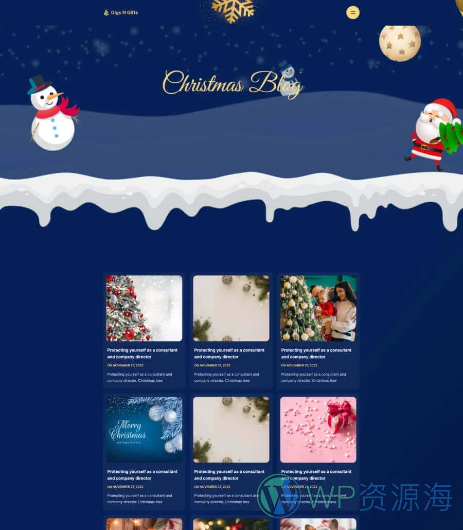 快速建站Gutenberg网站模板_一键导入快速建站插图4-WP资源海 Digs N Gifts Blog Page For Gutenberg