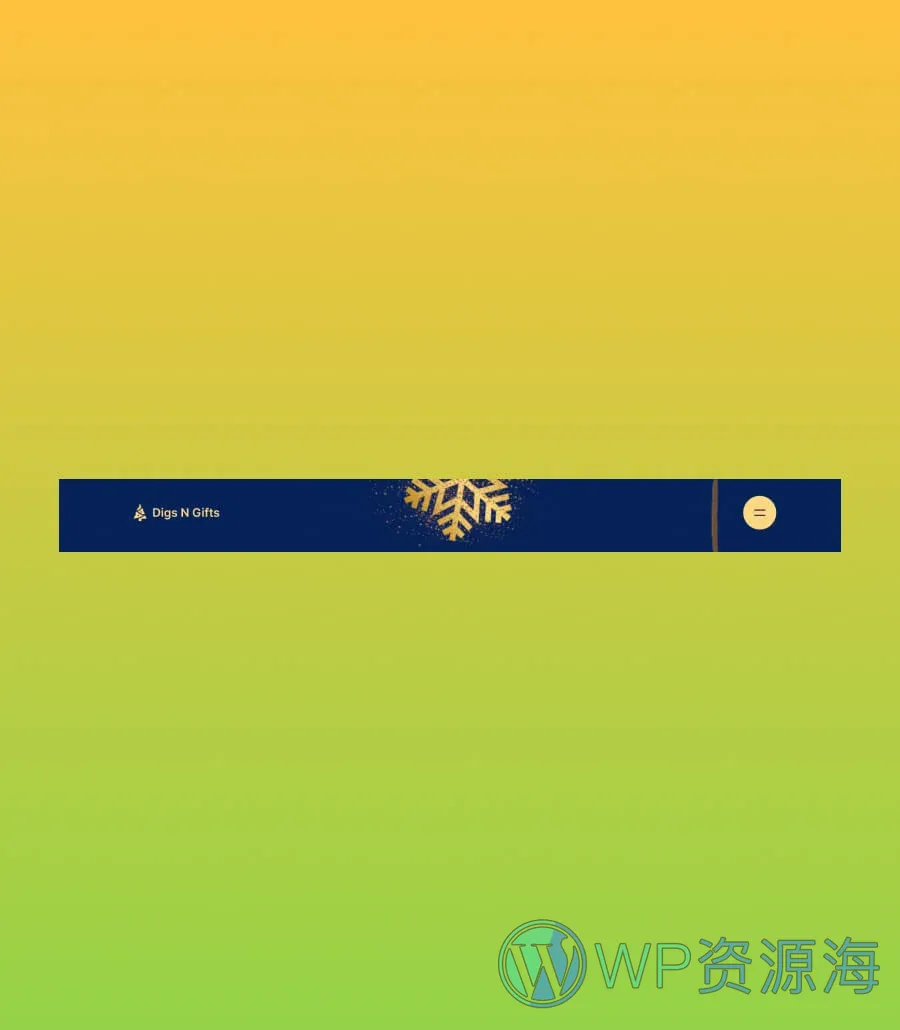 快速建站Gutenberg网站模板_一键导入快速建站插图9-WP资源海 Digs N Gifts Header Section For Gutenberg