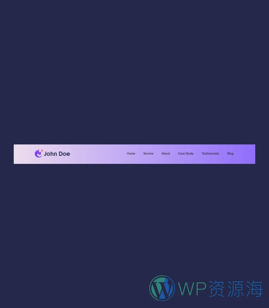 个人作品集Gutenberg网站模板_一键导入快速建站插图7-WP资源海 John Doe Header Section For Gutenberg