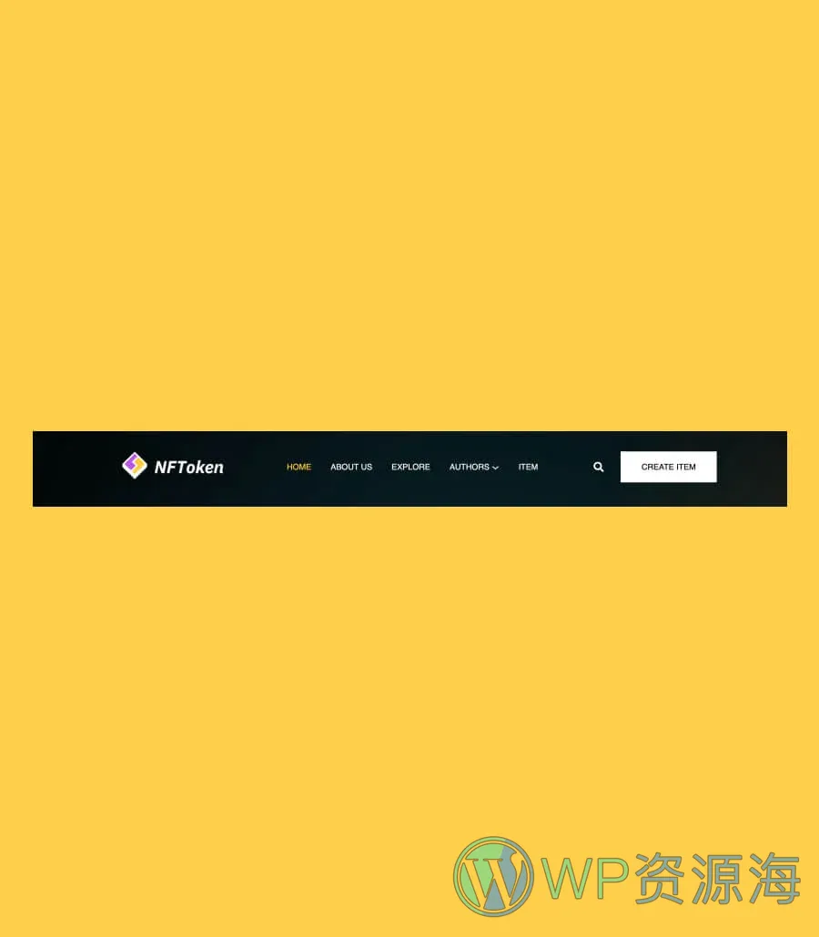 NFT项目机构Gutenberg网站模板_一键导入快速建站插图10-WP资源海 NFToken Header Section For Gutenberg