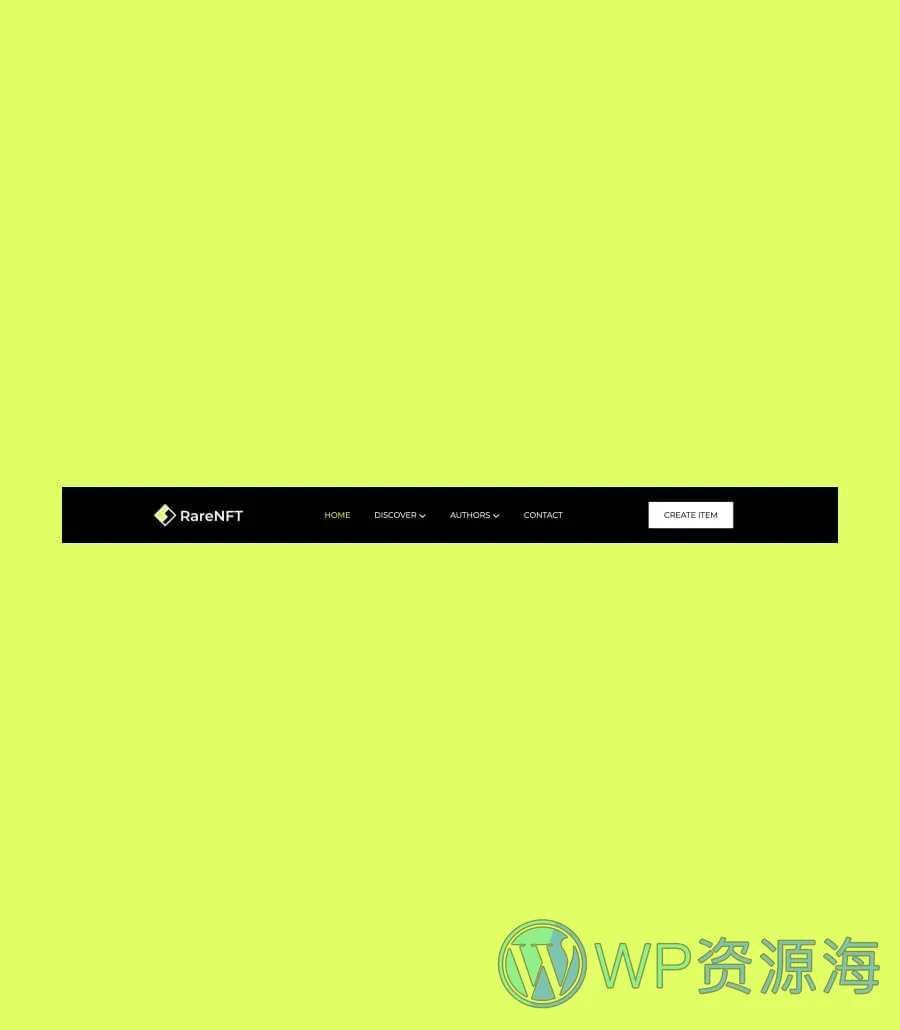 NFT项目机构Gutenberg网站模板_一键导入快速建站插图10-WP资源海 RareNFT Header Section For Gutenberg