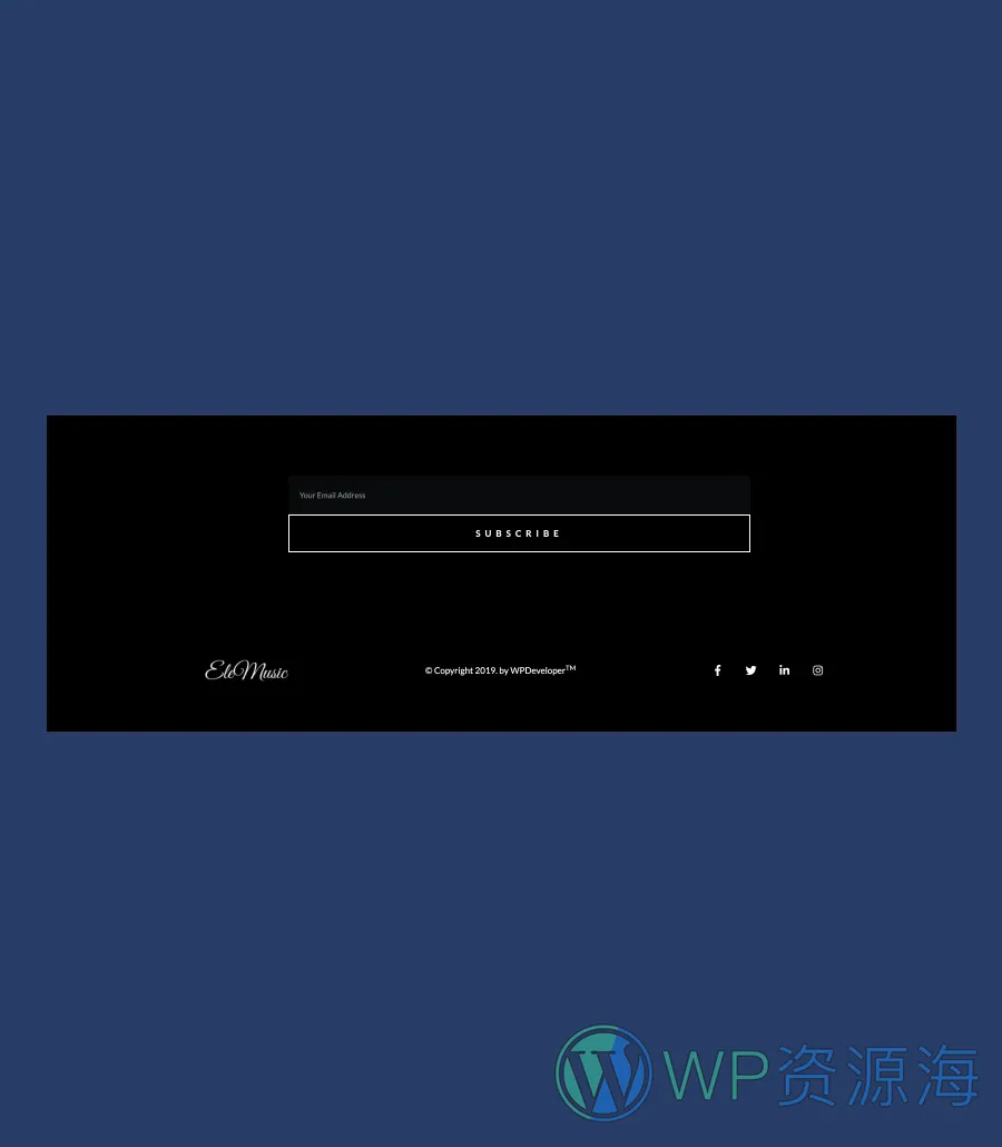 EleMusic Footer Section