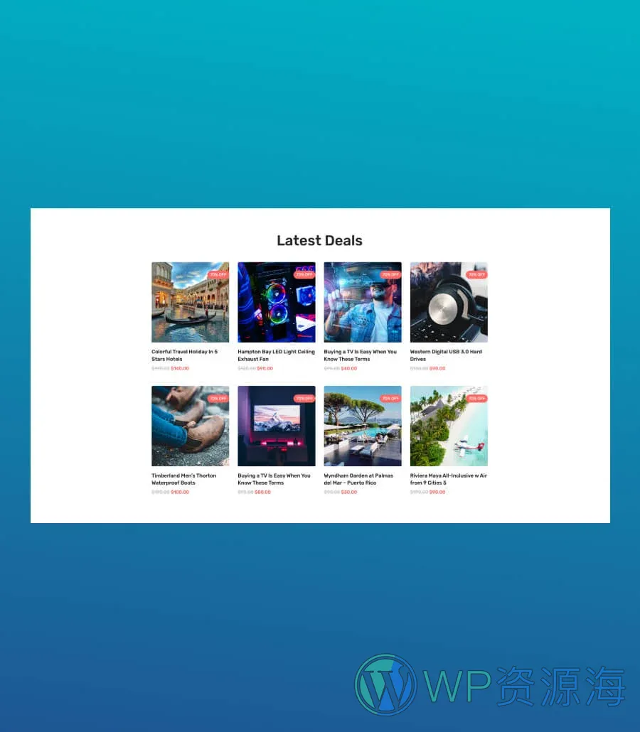 CrunchDealz Product Grid Section For Gutenberg
