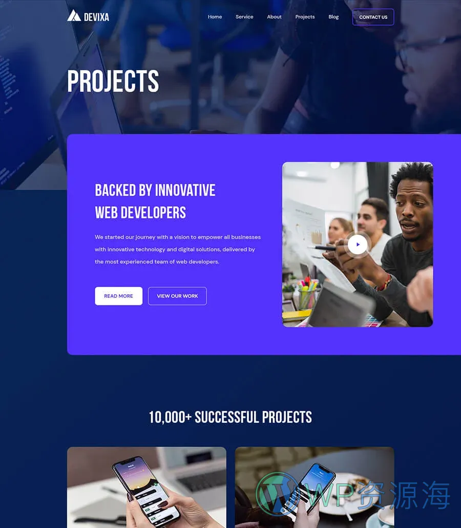 快速建站Elementor网站模板_一键导入快速建站插图5-WP资源海 Devixa Projects Page