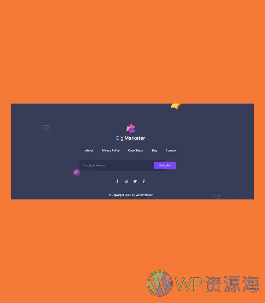 DigiMarketer Footer Section For Gutenberg
