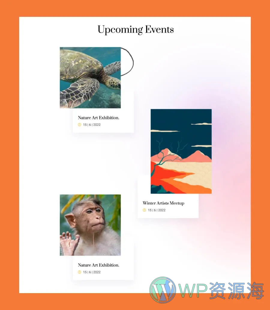 Acrylic Event Section For Gutenberg