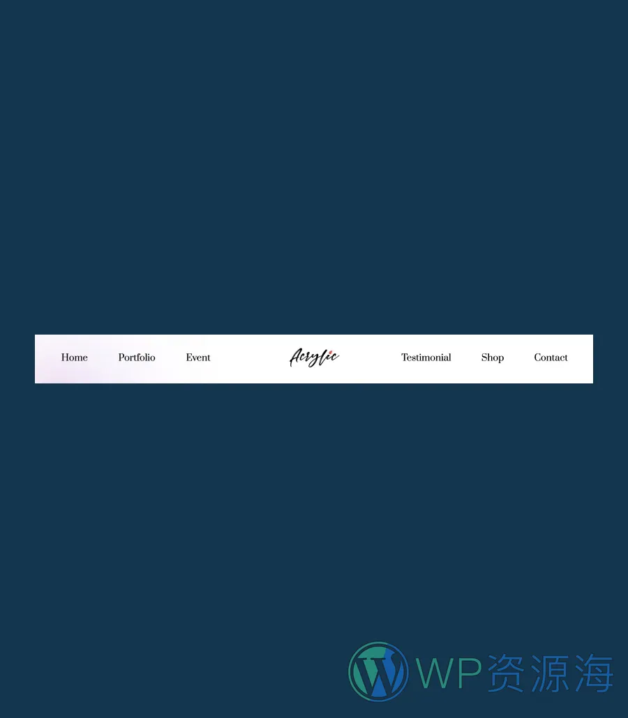 Acrylic Header Section For Gutenberg