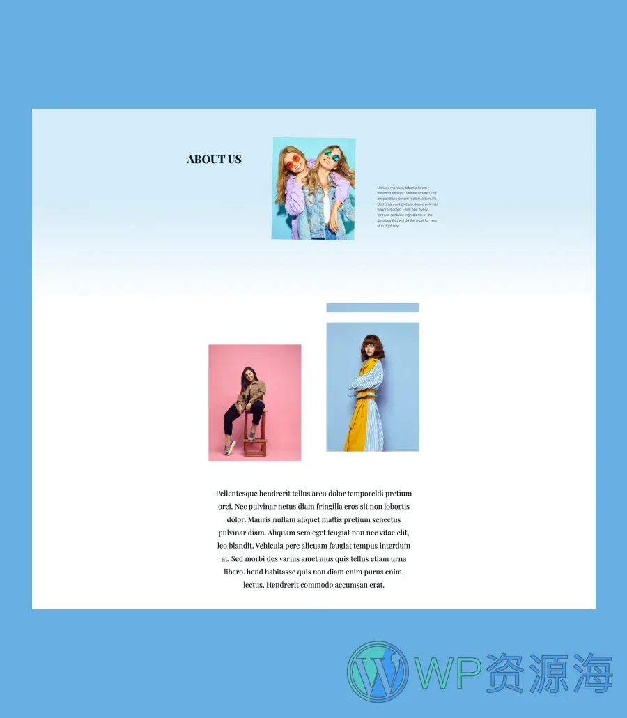 WooCommerce 服装店Elementor网站模板_一键导入快速建站插图7-WP资源海 Fluid Fashion Info Section
