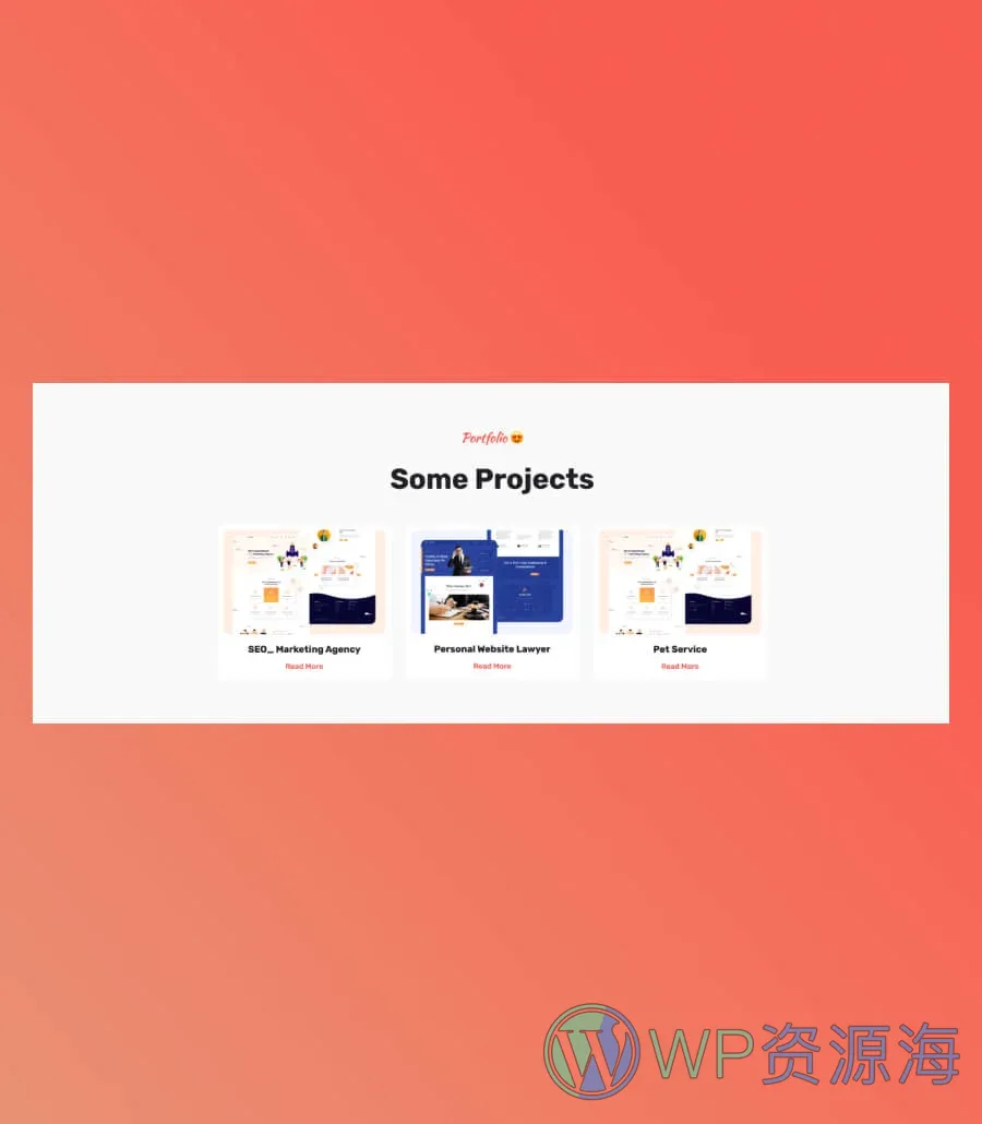 Web 开发者个人Gutenberg网站模板_一键导入快速建站插图7-WP资源海 Michiel Portfolio Section For Gutenberg