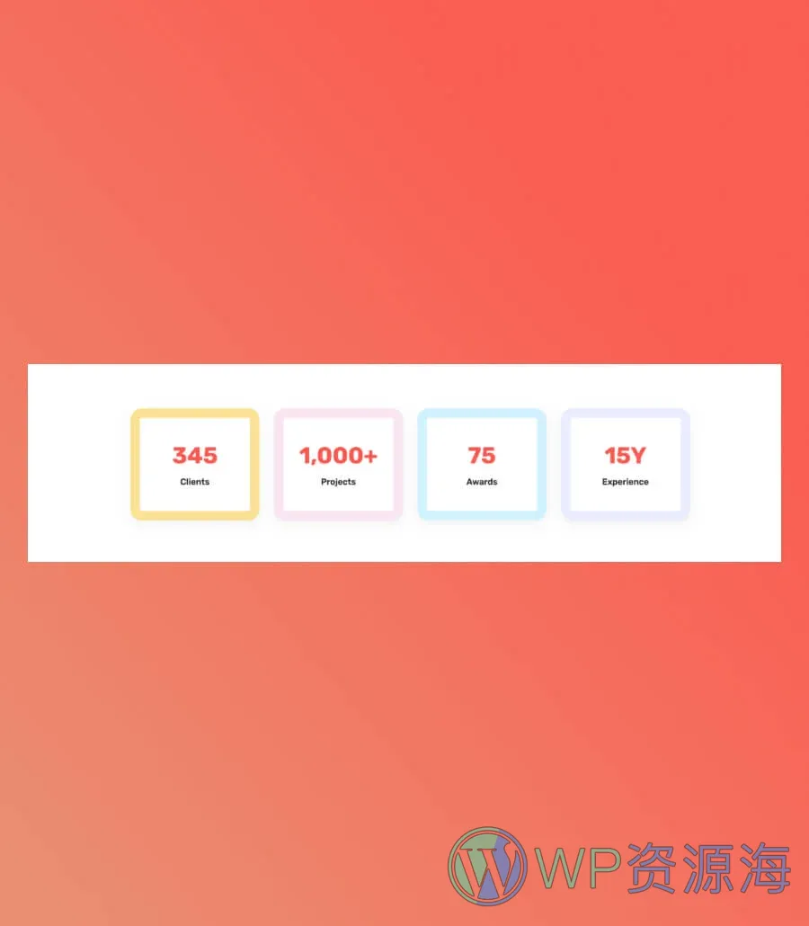 Web 开发者个人Gutenberg网站模板_一键导入快速建站插图8-WP资源海 Michiel Countdown Section For Gutenberg