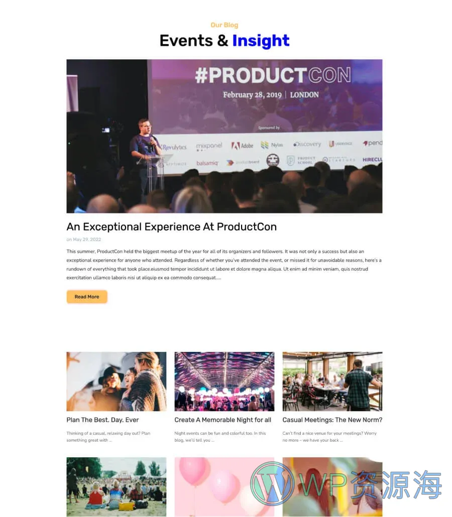 EvenTor Blog Page For Gutenberg
