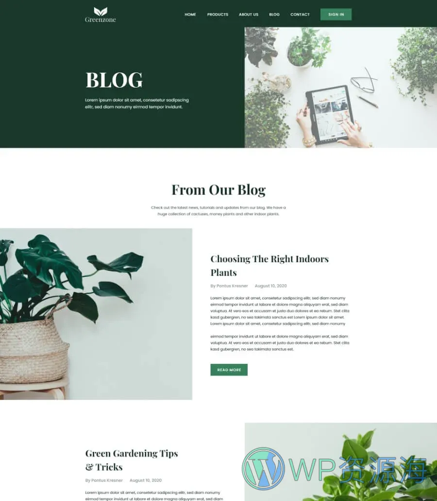 Greenzone Blog Page
