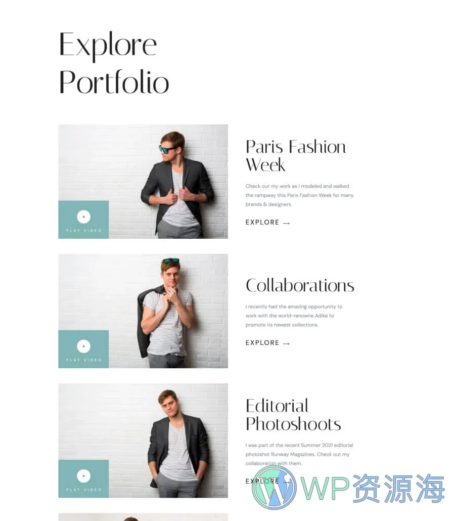 Huxly Portfolio Page For Gutenberg