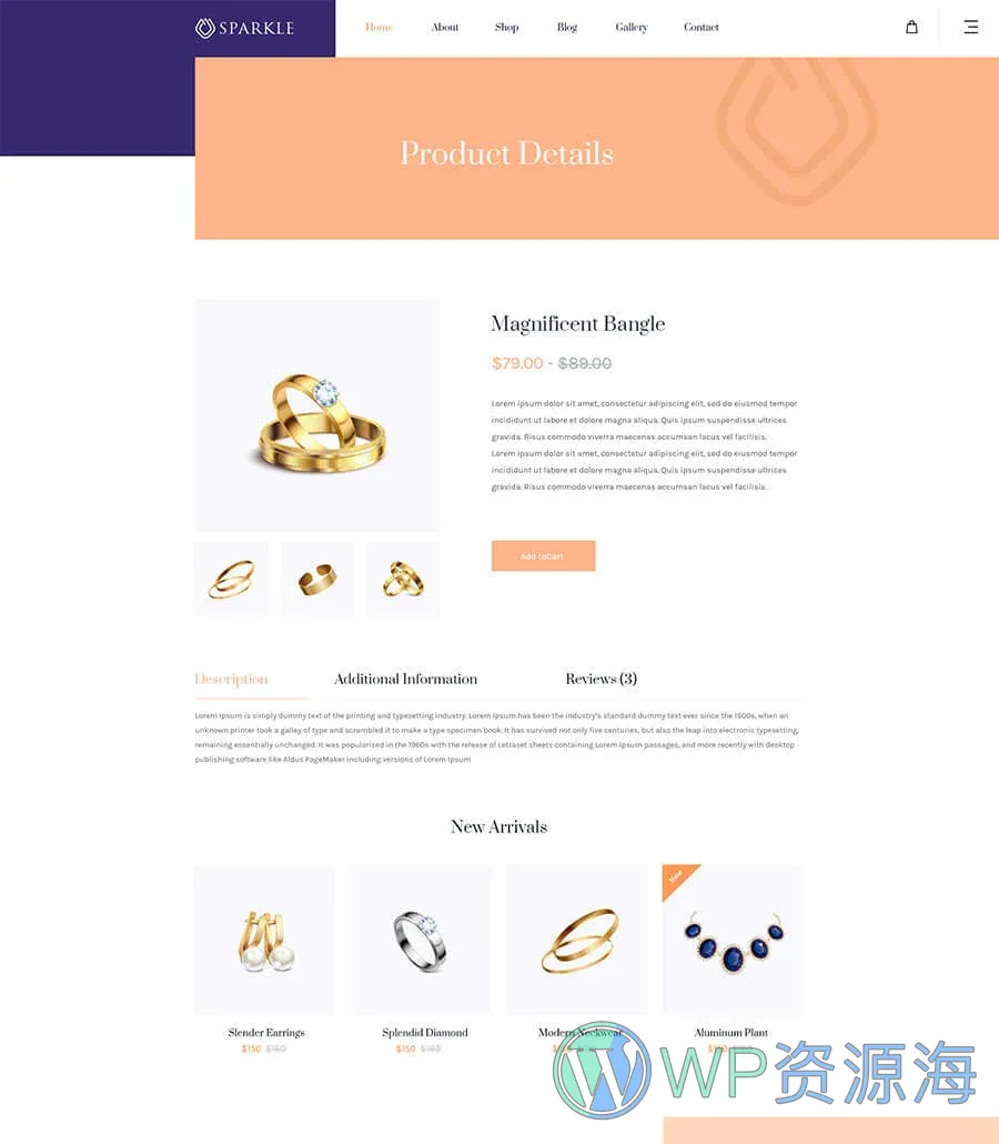 Sparkle Product Details Page