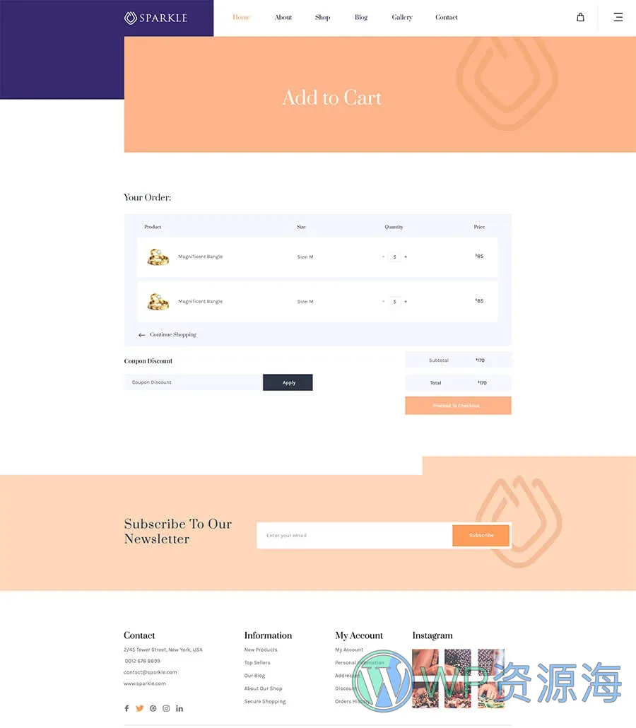 Sparkle Cart Page