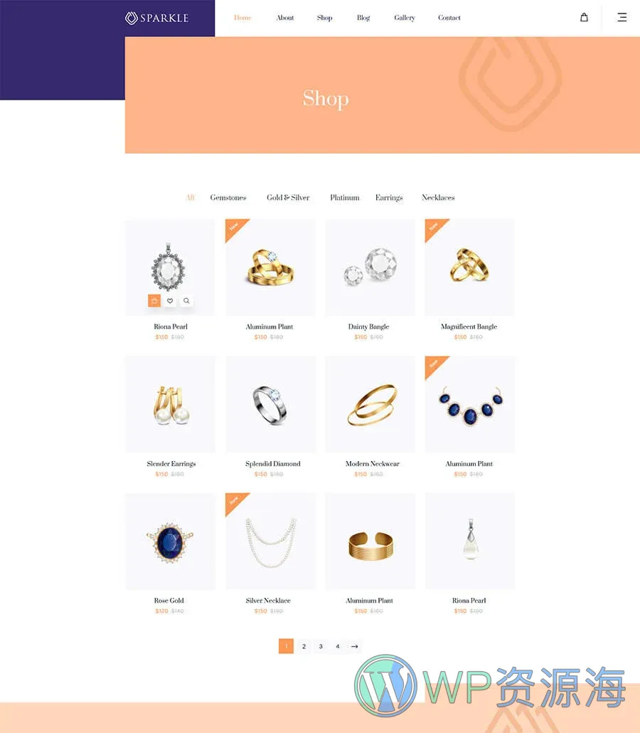 Sparkle Shop Page