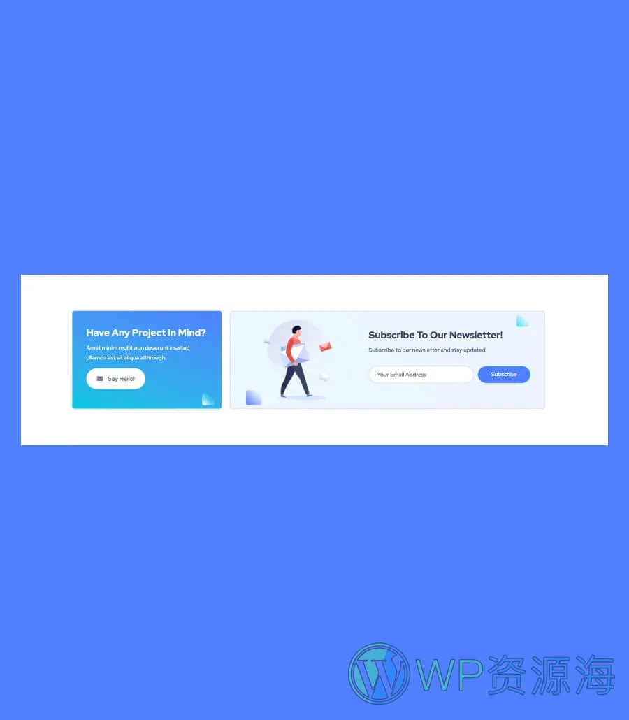 AI 初创Gutenberg网站模板_一键导入快速建站插图9-WP资源海 NeoBot Subscription Section For Gutenberg